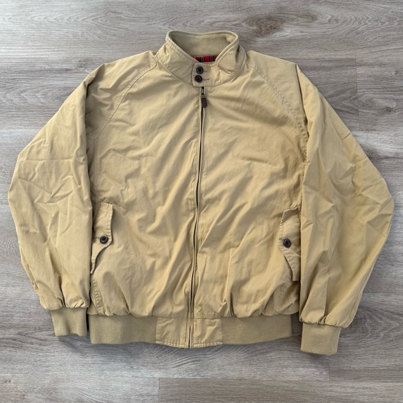 Orvis Mens Large Harrington Canvas Check Lined Jacket Bomber G9 Baracuta Style - Picture 1 of 9